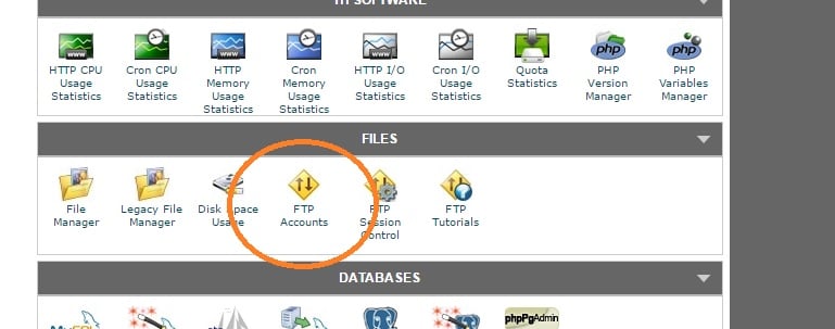 FTP Icon in cPanel