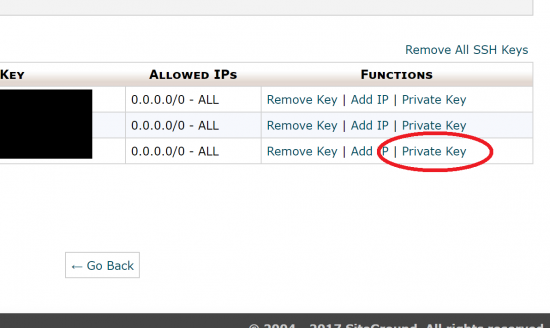 Get the Private SSH Key