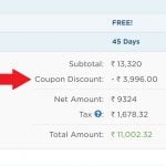 Applying the Hostgator India Coupon Discount