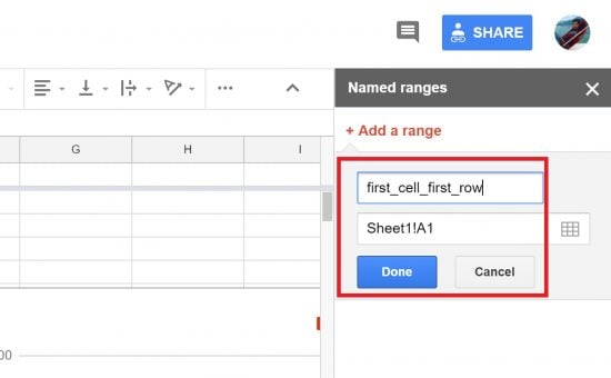 Create a Named Range