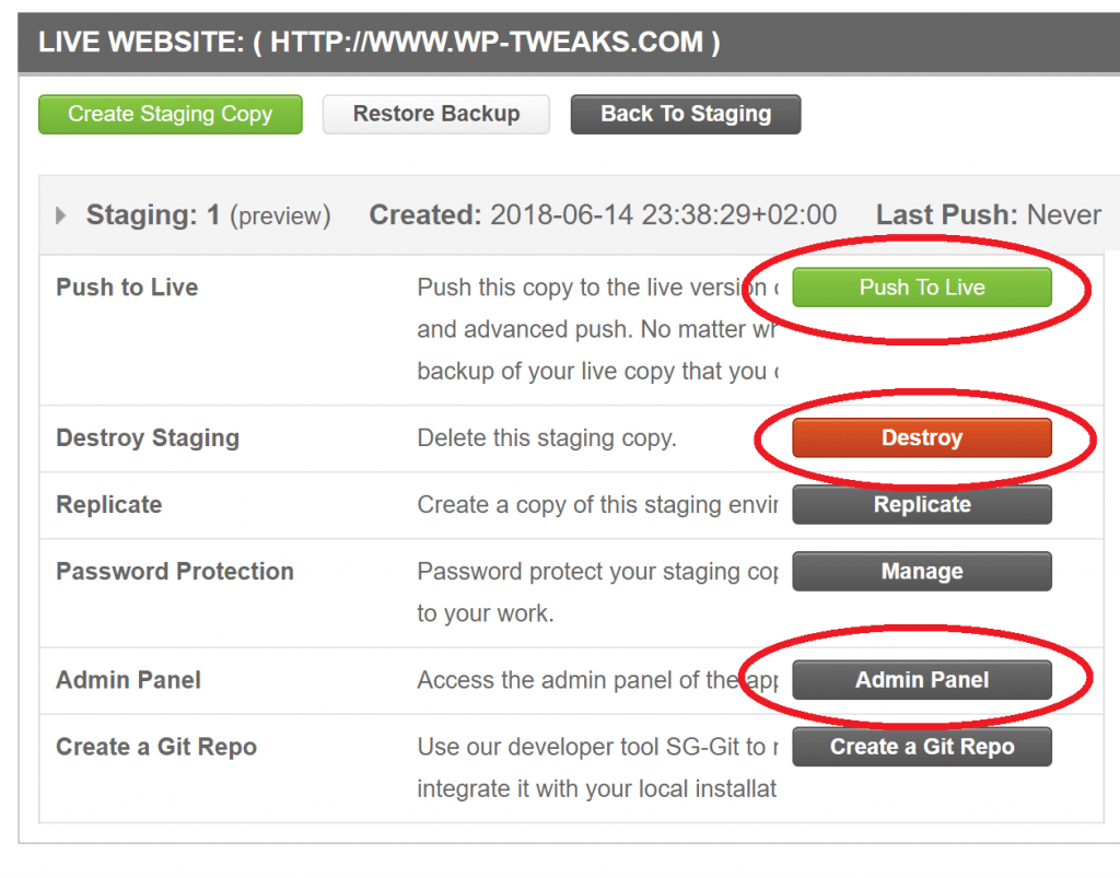 How to Create a Test Site with SiteGround Staging WPTweaks