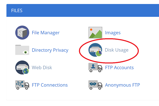 Checking Bluehost Disk Usage