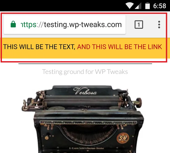 Mobile View of TopBar