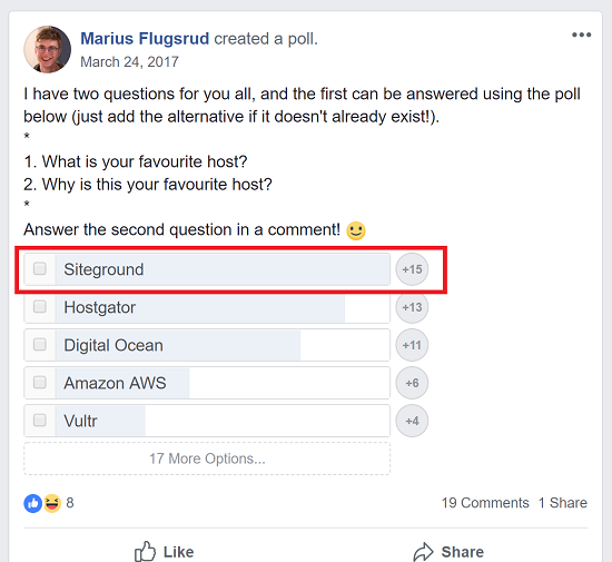 SiteGround Poll Number 2