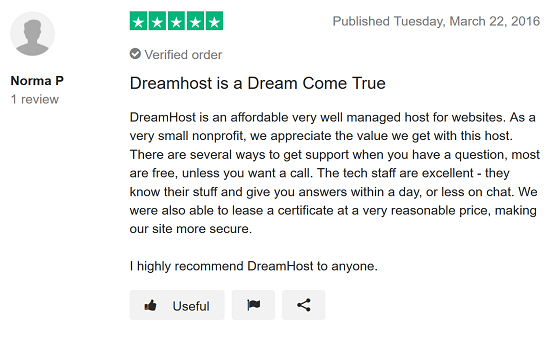 DreamHost Review 3 - Excellent Support