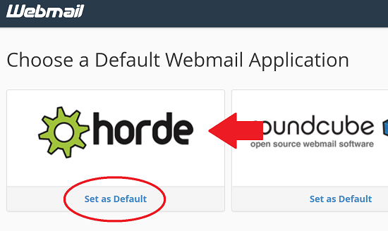 Set Webmail Client as Default