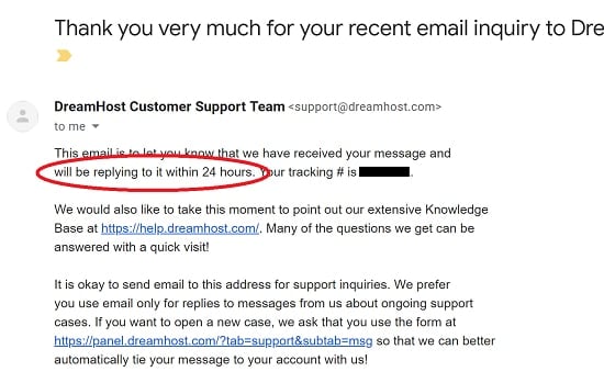 DreamHost Ticketing Response Times