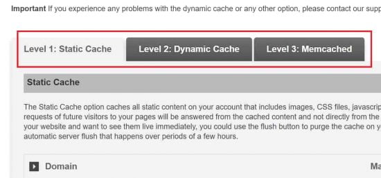 Enabling SiteGround Caching in cPanel