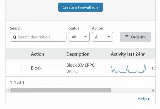 Block XML-RPC with Cloudflare firewall rules