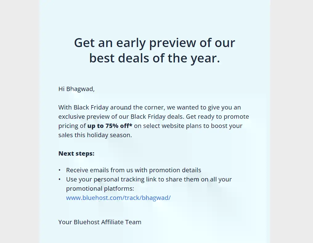 Bluehost Black Friday 2021 Deal