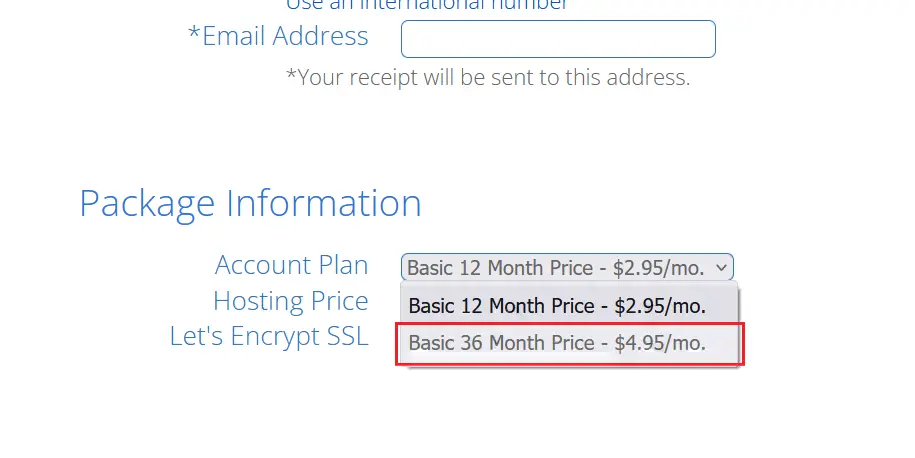 Bluehost Long Term Hosting is Expensive