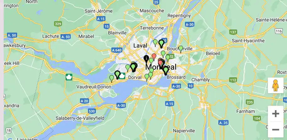Montreal Data Centers Map