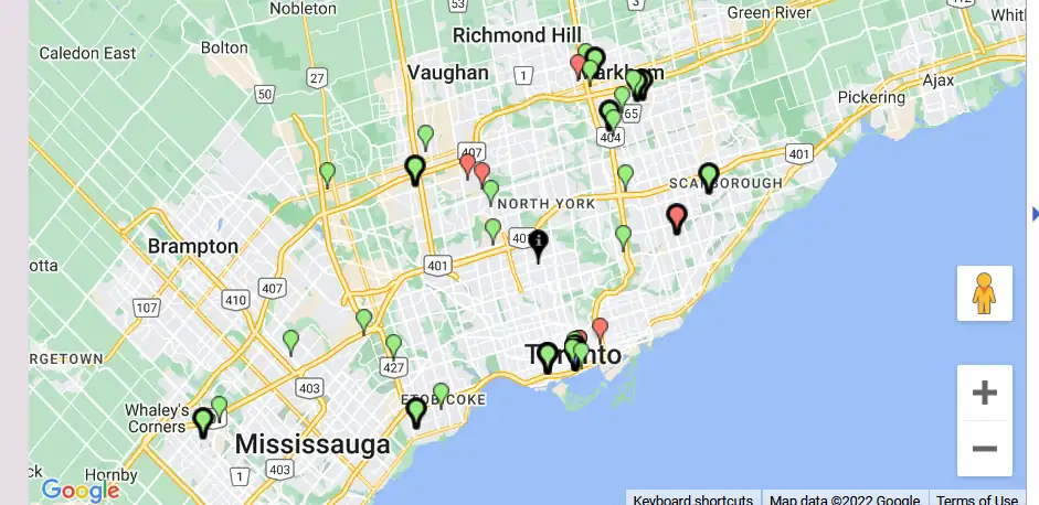 Toronto Data Center Map