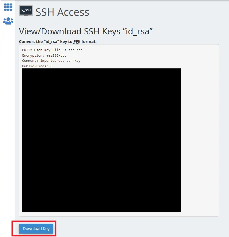 Download HostGator Private Key in PPK Format