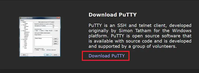 Download PuTTy