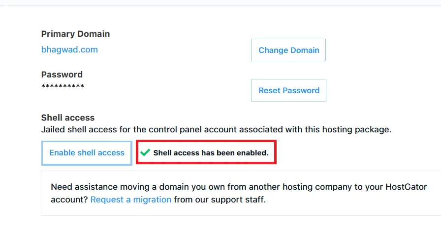 HostGator Shell Access Has Been Enabled