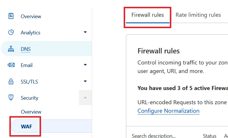 Cloudflare WAF Firewall Rules