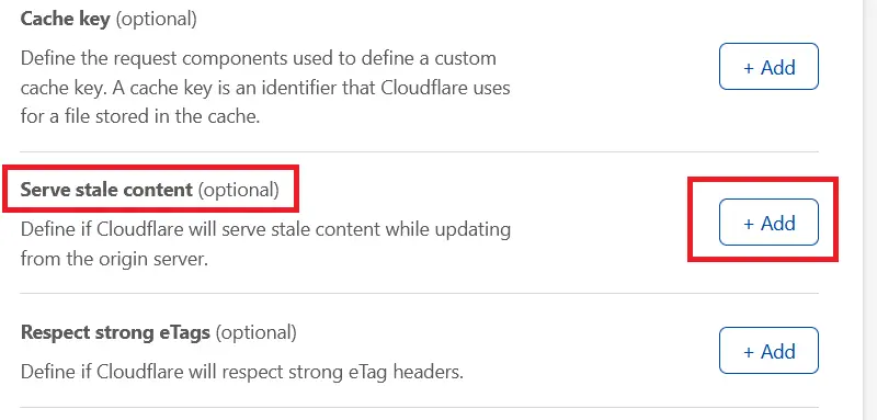 Enable Serving Stale Content with Cloudflare