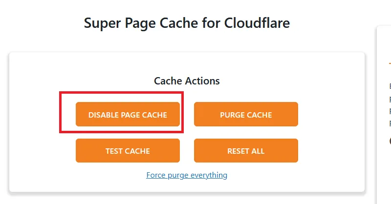 Enable and Disable Cloudflare Caching