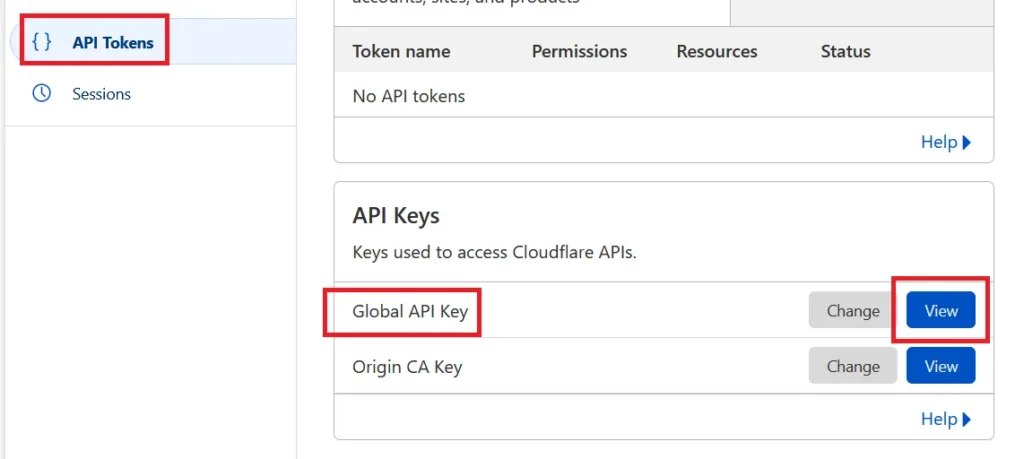 Get the Cloudflare API Token