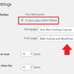 WordPress Set the Front Page and Blog Posts Page
