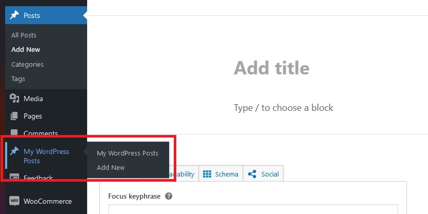 New WordPress Custom Post Type